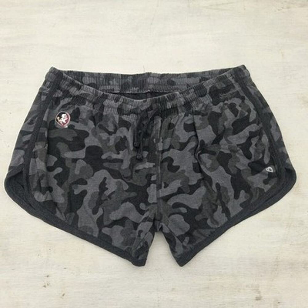 Colosseum Florida State Seminoles Women XXL Gray Camo Athletic Running Shorts